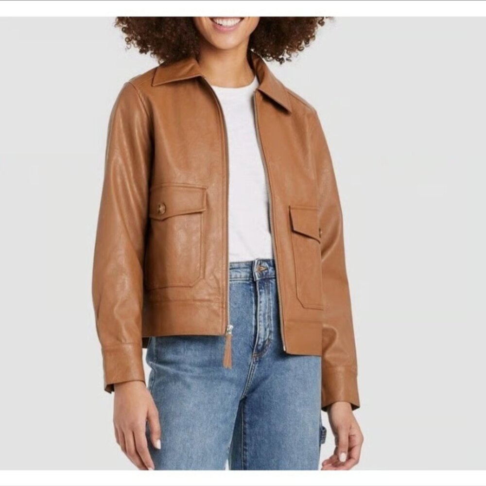 Universal Thread Faux Leather Jacket Women’s Large